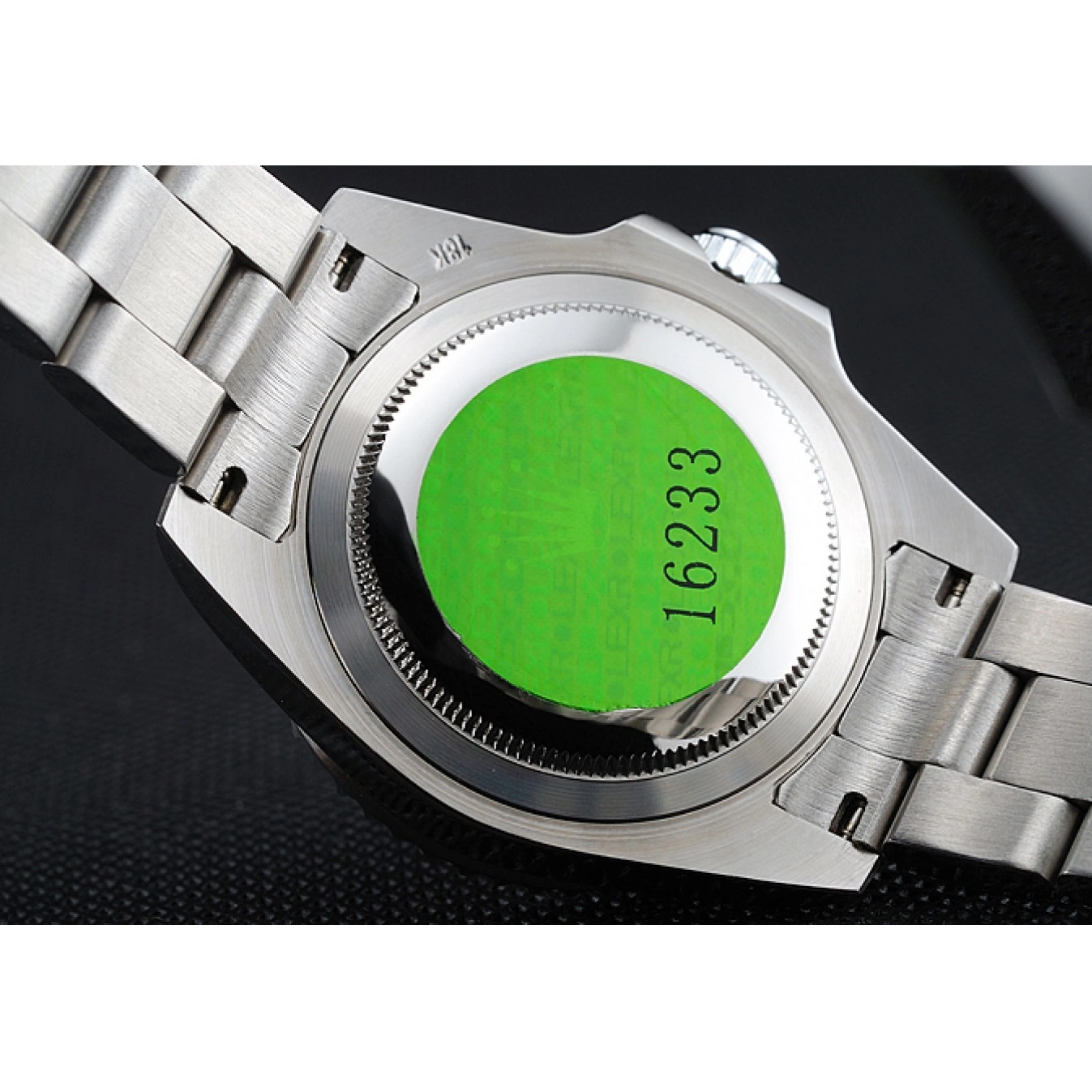 Aaa replica watch 1454151 Rolex Steel Submariner Dial Stainless Bracelet Green 0823